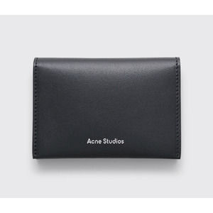 ACNE STUDIOS LEATHER CARD CASE WALLET BLACK